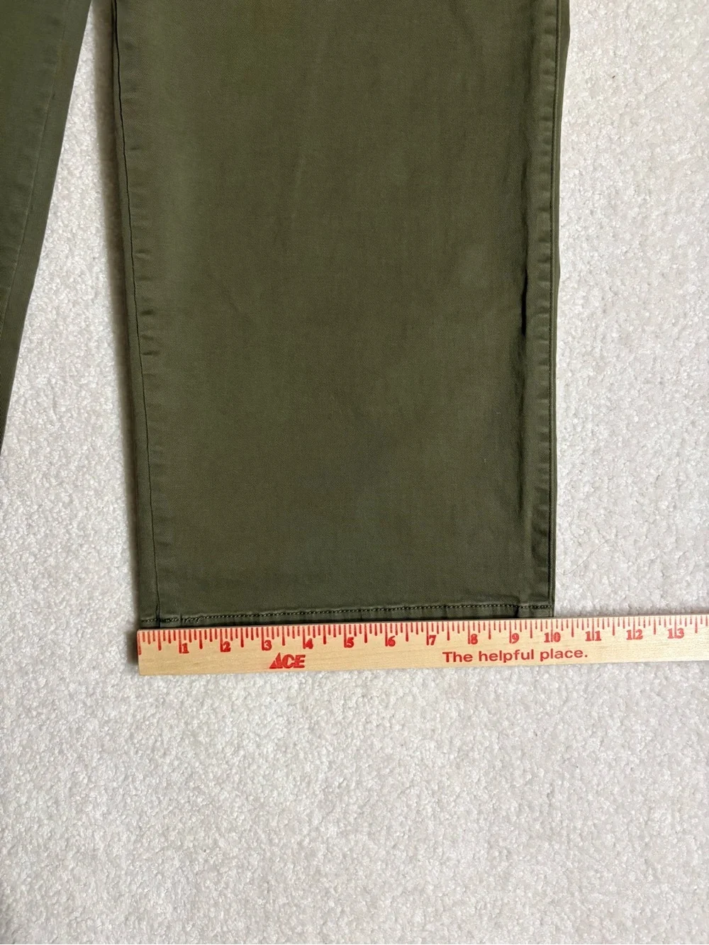 NWOT Lucky Brand Women’s Mid-Rise Crop Wide Leg Pants Size 12/31 Olive Green